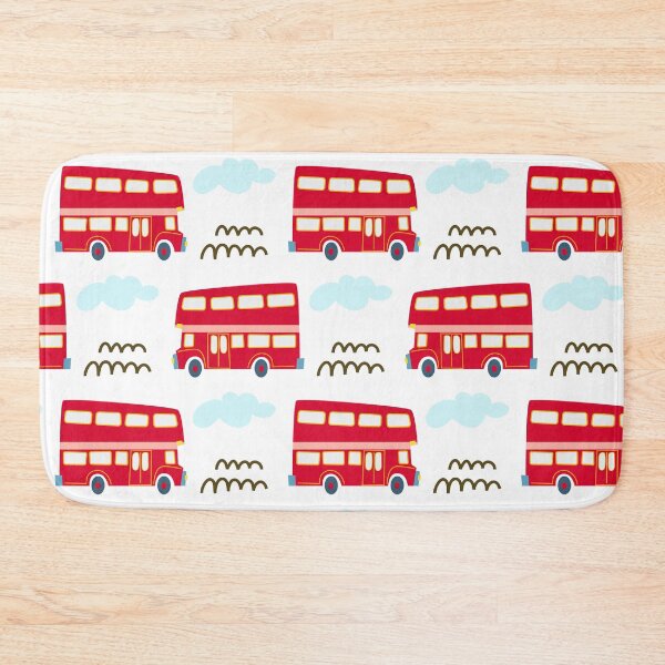 Item preview, Cute red double-decker English buses designed and sold by Olga Matskevich.