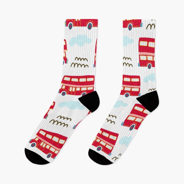 Item preview, Cute red double-decker English buses designed and sold by Olga Matskevich.