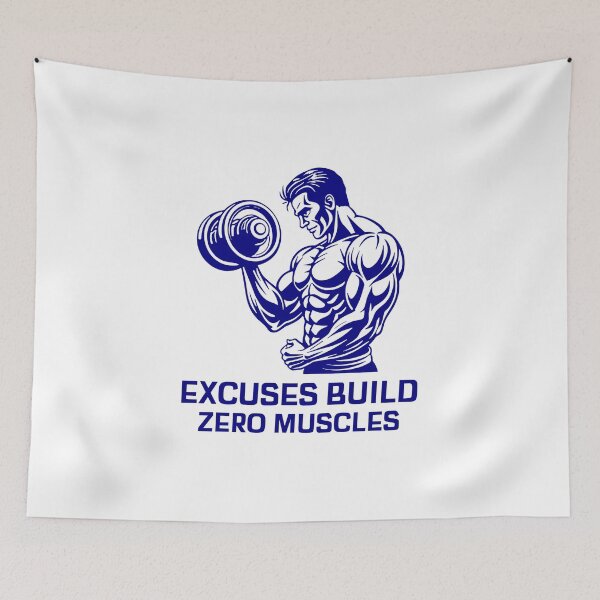 Item preview, Excuses Build Zero Muscles – Gym Discipline Motivation Quote designed and sold by Superiors-s.