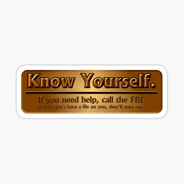 Know Yourself Sticker