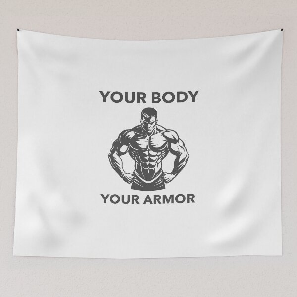 Item preview, Your Body Your Armor – Gym Discipline Quote designed and sold by Superiors-s.