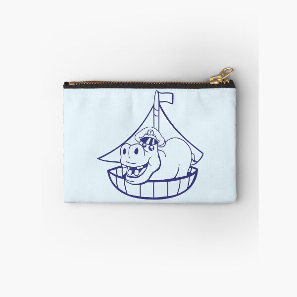 Item preview, Funny Hippo Captain Sails Cute Cartoon Comic designed and sold by shirt-o-mat.