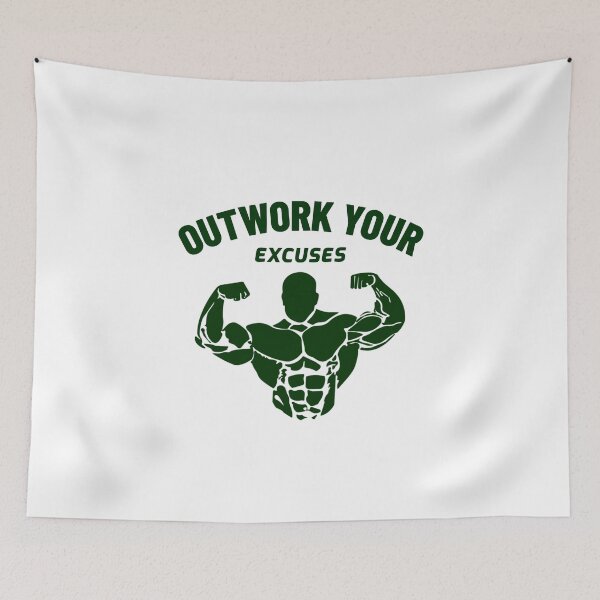 Item preview, Outwork Your Excuses – Motivational Gym Quote Design designed and sold by Superiors-s.