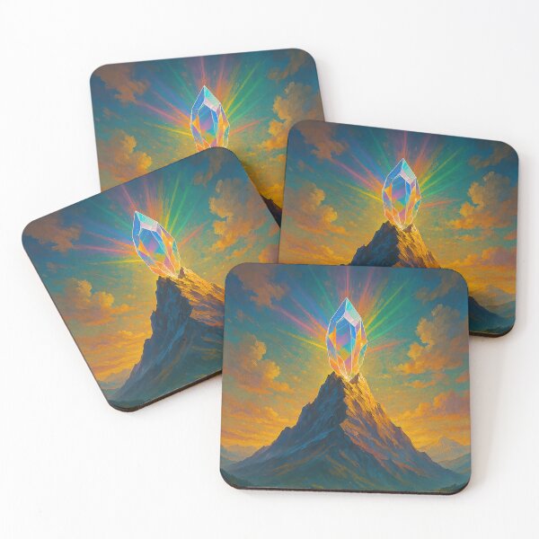 Item preview, Celestial Stone Hidden in Mountain | Dreamlike Fantasy Landscape | Mystical Gem in Nature Scene | Surreal Magic Rock Illustration | Enchanted World Design designed and sold by PaintedPixels01.