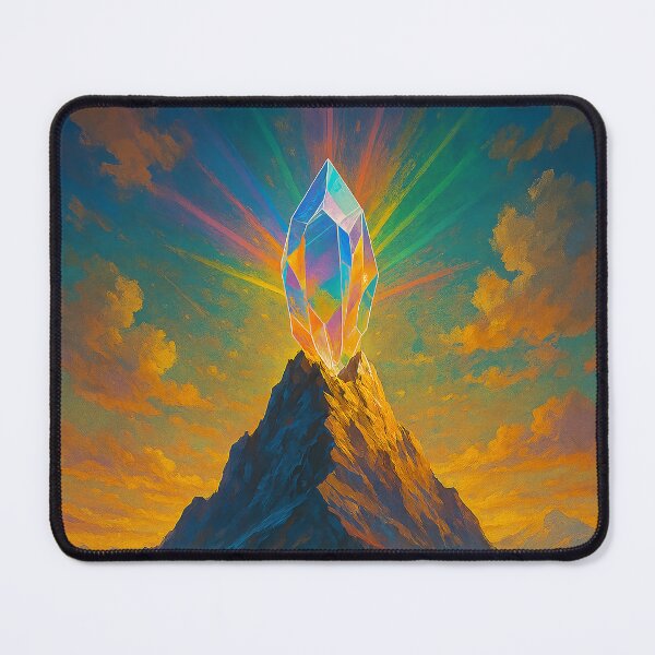Item preview, Celestial Stone Hidden in Mountain | Dreamlike Fantasy Landscape | Mystical Gem in Nature Scene | Surreal Magic Rock Illustration | Enchanted World Design designed and sold by PaintedPixels01.