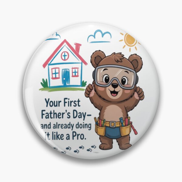 Item preview, First Father’s Day – Handy Bear Dad Cartoon Design designed and sold by InspiredCreatives.