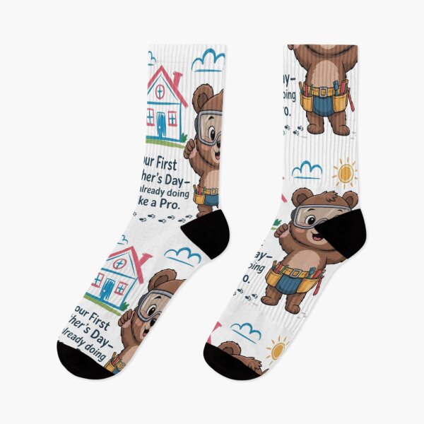 Item preview, First Father’s Day – Handy Bear Dad Cartoon Design designed and sold by InspiredCreatives.