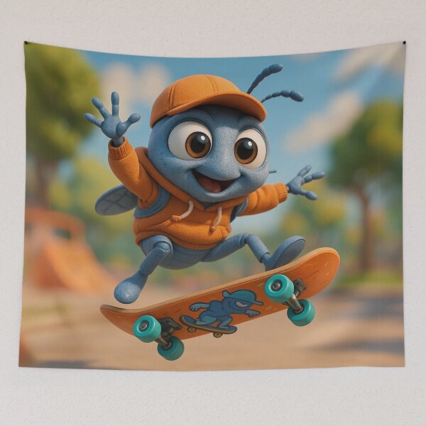 Item preview, Skater Blue Death Feigning Beetle designed and sold by Sillytoe.