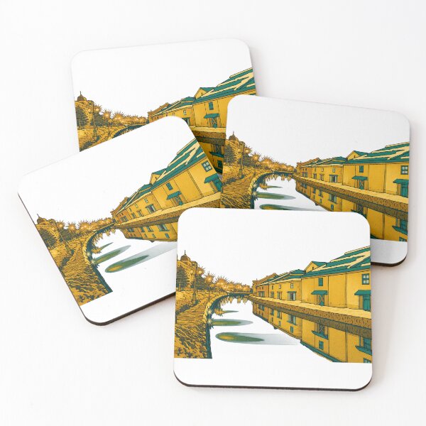 Item preview, Otaru Canal Night Glow | Retro Winter Reflections - Historic Vibe designed and sold by GeEeN.