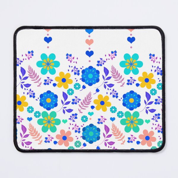 Item preview, Border Print Floral with Hearts on White  designed and sold by Sharon Schwalbe.
