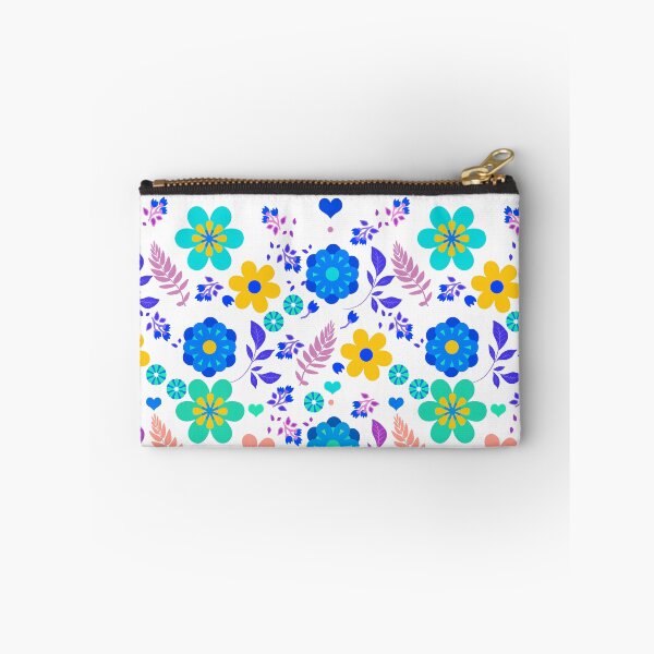Item preview, Border Print Floral with Hearts on White  designed and sold by Sharon Schwalbe.