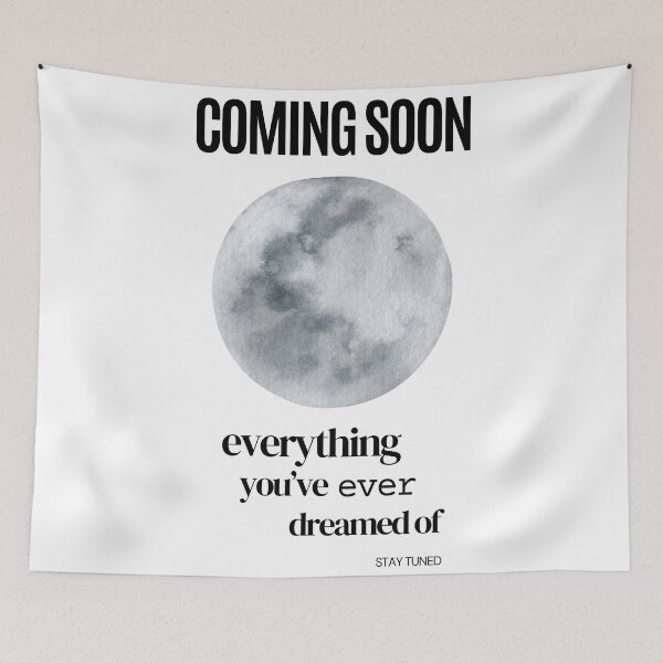 Item preview, Coming Soon Positivity Affirmation Quote Design in White designed and sold by nikifora.