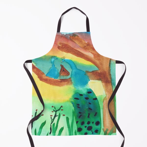 Item preview, Purim Peacocks In a Garden, Watercolor Art designed and sold by Rita Winkler.