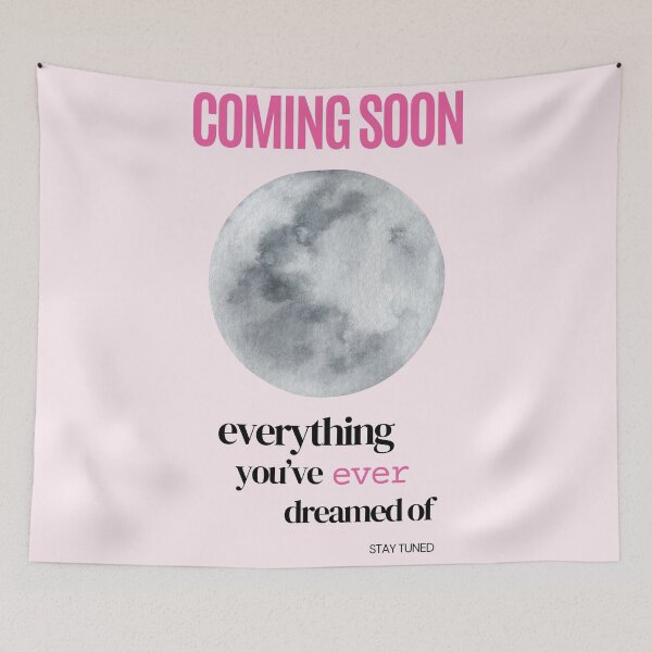 Item preview, Coming Soon Positivity Affirmation Quote Design in Pink designed and sold by nikifora.