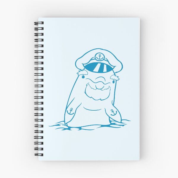Item preview, Funny Old Dolphin Ship Captain Cute Cartoon Comic designed and sold by shirt-o-mat.
