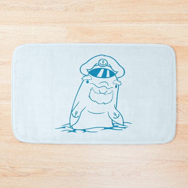 Item preview, Funny Old Dolphin Ship Captain Cute Cartoon Comic designed and sold by shirt-o-mat.