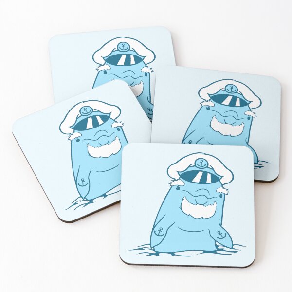 Item preview, Funny Old Dolphin Ship Captain Cute Cartoon Comic designed and sold by shirt-o-mat.