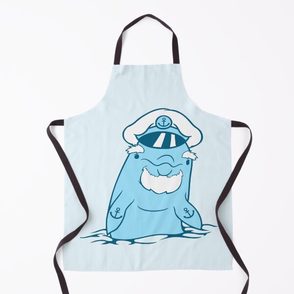 Item preview, Funny Old Dolphin Ship Captain Cute Cartoon Comic designed and sold by shirt-o-mat.