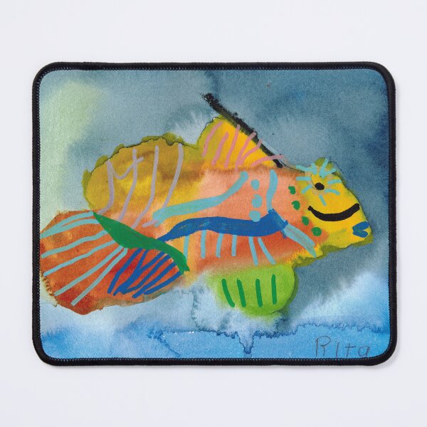 Item preview, Colorful Mandarin Fish in Watercolors designed and sold by Rita Winkler.