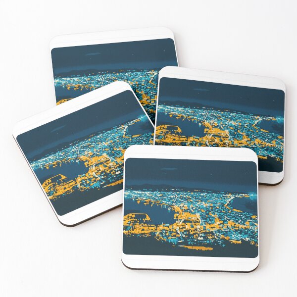 Item preview, Hakodate Night View Art | Retro City Lights designed and sold by GEEEN.