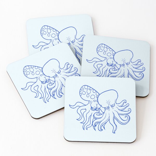 Item preview, 2 Evil Octopus Squid Cephalopod Team Underwater designed and sold by shirt-o-mat.