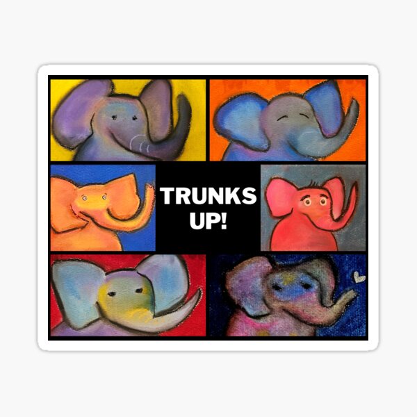 Trunks Up! Six Encouraging Elephants Sticker