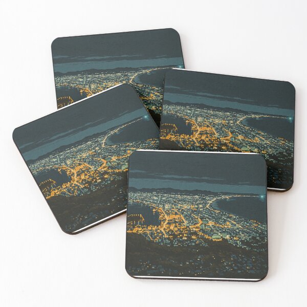 Item preview, Hakodate Night Panorama | Retro City Glow designed and sold by GEEEN.