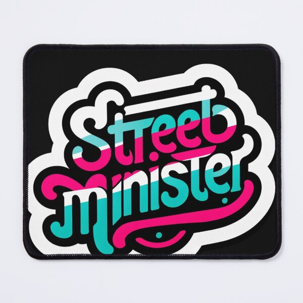 Item preview, Street Minister barber shop sticker designed and sold by Hopeledbyfaithshop.