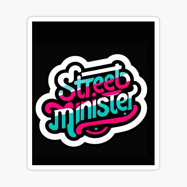Item preview, Street Minister barber shop sticker designed and sold by Hopeledbyfaithshop.