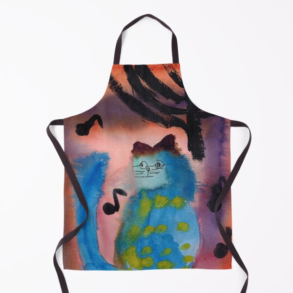 Item preview, Danny the Chanukah Cat with Menorah in Watercolors designed and sold by Rita Winkler.
