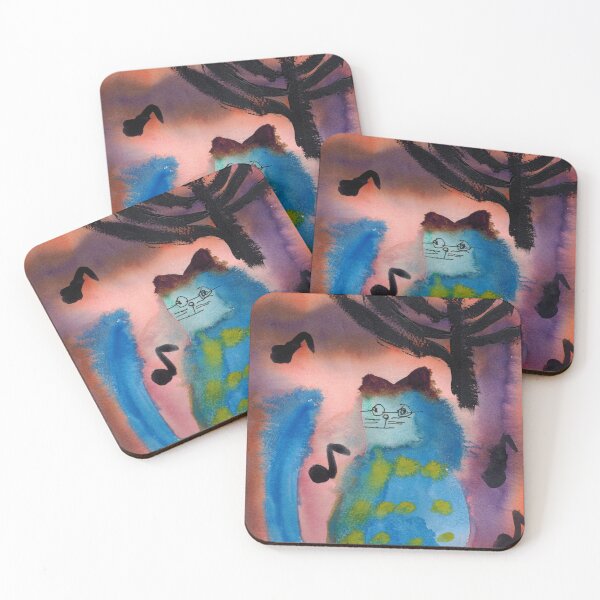 Item preview, Danny the Chanukah Cat with Menorah in Watercolors designed and sold by Rita Winkler.