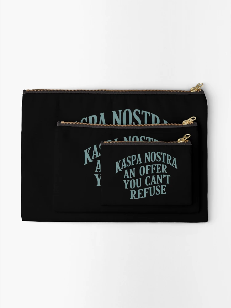 Thumbnail 2 of 4, Zipper Pouch, Kaspa Matrix Echo Code Reverb Design designed and sold by RadDeck.