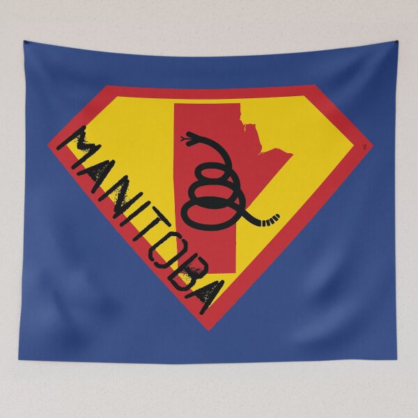 Item preview, MANITOBAN SHIELD - Freedom Is The Superpower - Modern Gadsden Snake Flag - Dont Tread On Me SUPERHERO MANITOBA spellout design designed and sold by pelagio.