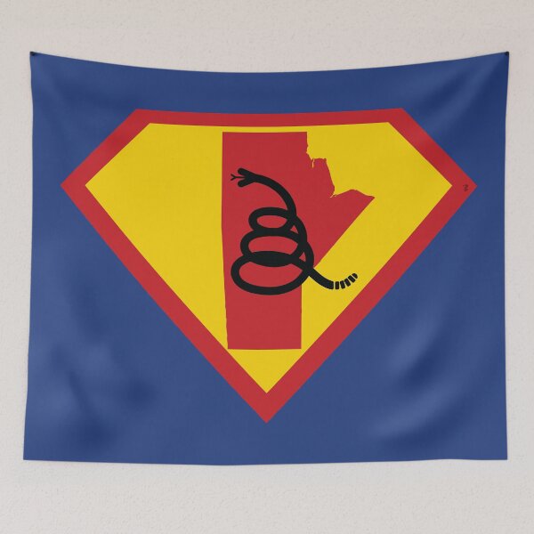 Item preview, MANITOBAN  SHIELD - Freedom Is The Superpower - Modern Gadsden Snake Flag - Dont Tread On Me SUPERHERO MANITOBA design designed and sold by pelagio.