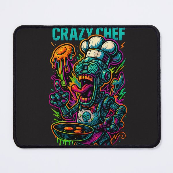 Item preview, Crazy Chef: Neon Robot Culinary Chaos designed and sold by Thaivi Design.
