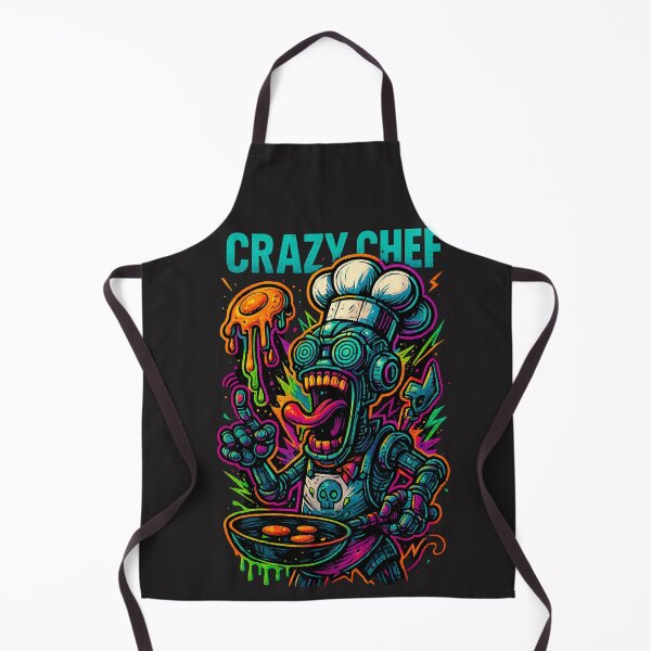 Item preview, Crazy Chef: Neon Robot Culinary Chaos designed and sold by Thaivi Design.