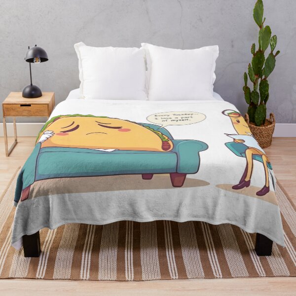 Item preview, Taco Tuesday Therapy - Funny Cartoon Food Art designed and sold by LumiAnCreations.