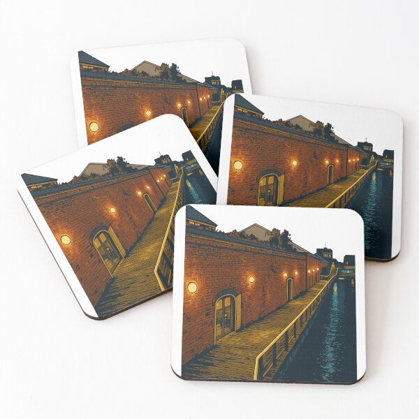 Item preview, Hakodate Brick Warehouse Night | Retro Waterfront Glow - Historic Charm designed and sold by GEEEN.