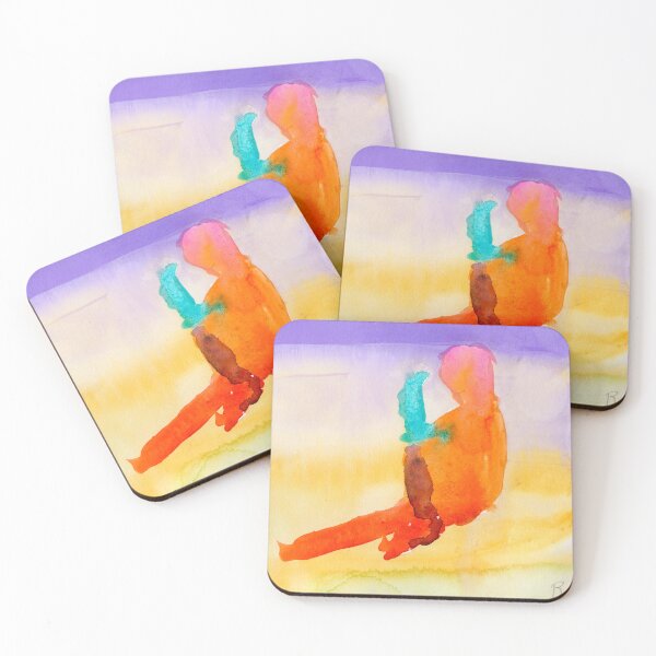 Item preview, The Stretch of the Body, A Beautiful Painting of a Twisted Yoga Pose designed and sold by Rita Winkler.