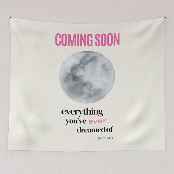 Item preview, Coming Soon Positivity Affirmation Quote Design in Beige designed and sold by nikifora.
