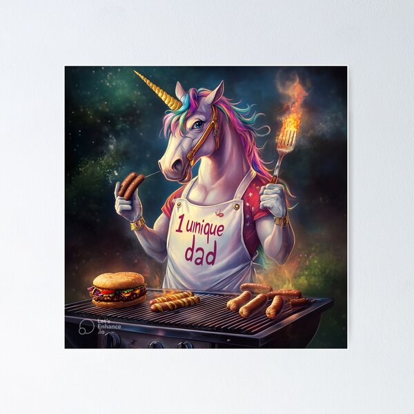 Item preview, One Unique Dad - Unicorn Dad Grilling designed and sold by rondasue27.