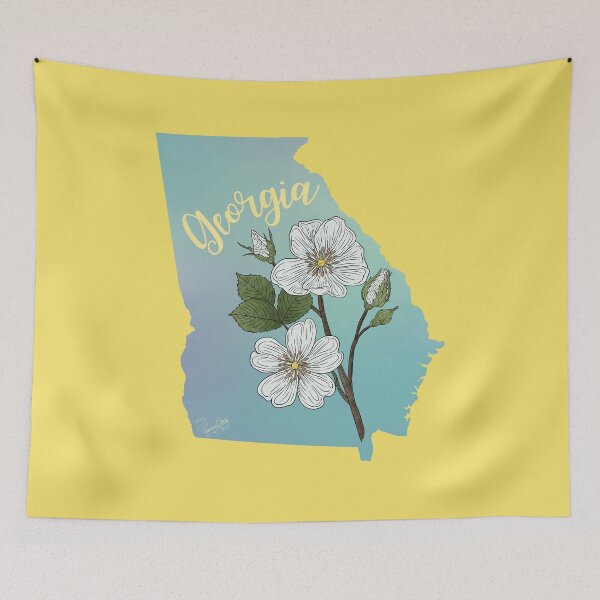 Artikelvorschau, Staatsblume von Georgia: Cherokee Rose entworfen und verkauft von Marguerite Artistry.