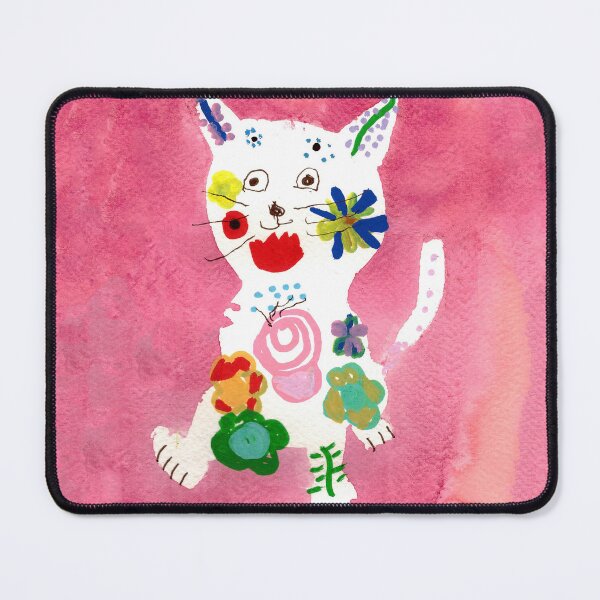 Item preview, Portrait of a Cat Tattoed with Flowers designed and sold by Rita Winkler.