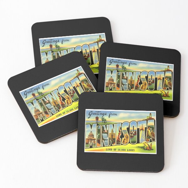 Item preview, Retro Minnesota Postcard Style Travel Print Design designed and sold by DankThreads.