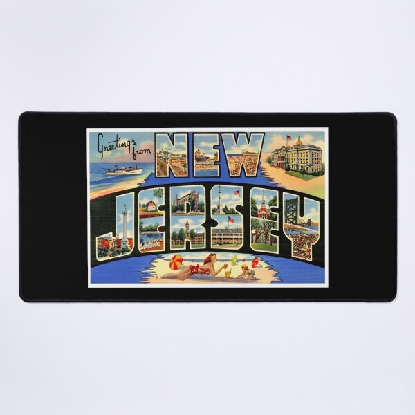 Item preview, Greetings from New Jersey Retro Travel Poster Design designed and sold by DankThreads.