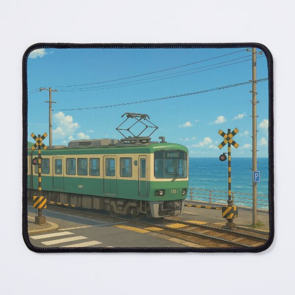 Item preview, The Enoshima Train Crossing at Kamakura designed and sold by Takeda-art.