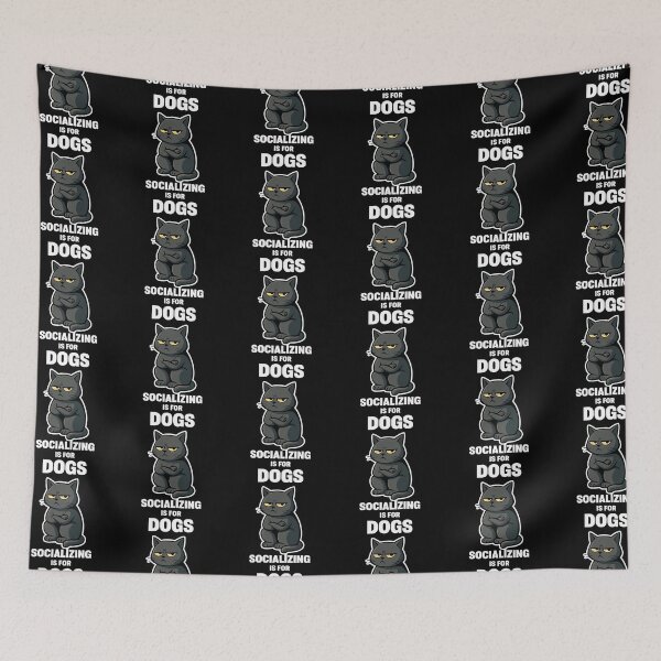 Item preview, Socializing Is for Dogs – Antisocial Cat Mood designed and sold by Karma Design.