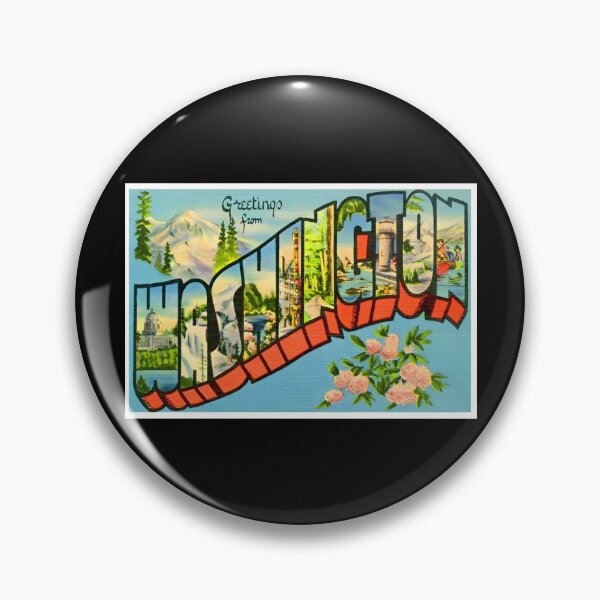 Item preview, Vintage Washington State Travel Poster Design designed and sold by DankThreads.