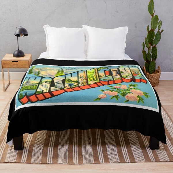Item preview, Vintage Washington State Travel Poster Design designed and sold by DankThreads.