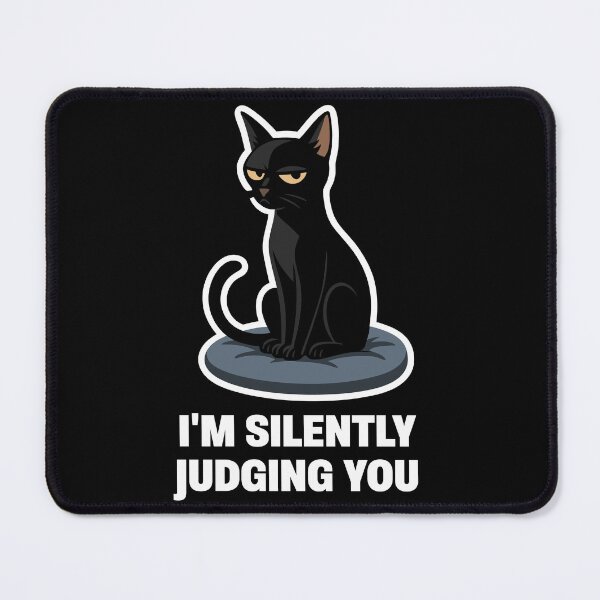 Item preview, I’m Just Judging You – Sarcastic Black Cat Design designed and sold by Karma Design.